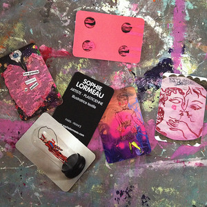 création de cartes de visite sophie lormeau artiste contemporaine plasticienne
